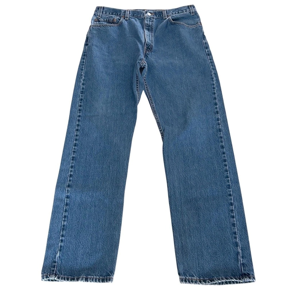 Levi's 505 Jeans Mens 36x32 Blue Regular Fit Straight Leg Made in USA Y2K Vtg